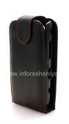 Photo 2 — BlackBerry 9520 / Storm2 9550 জন্য উল্লম্ব খোলার সঙ্গে চামড়া ক্ষেত্রে কভার, কালো