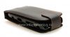 Photo 5 — BlackBerry 9520 / Storm2 9550 জন্য উল্লম্ব খোলার সঙ্গে চামড়া ক্ষেত্রে কভার, কালো
