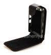 Photo 6 — BlackBerry 9520 / Storm2 9550 জন্য উল্লম্ব খোলার সঙ্গে চামড়া ক্ষেত্রে কভার, কালো