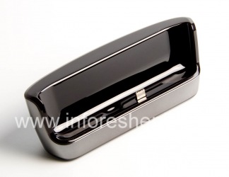 Asli charger desktop "Kaca" Pengisian Pod untuk BlackBerry 9520 / Storm2 9550, metalik