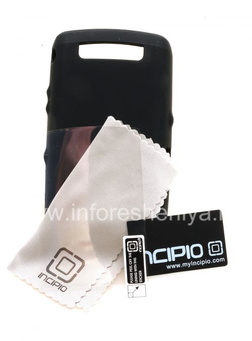 Photogallery for ブラックベリー9520/9550 Storm2ためのコーポレート・Incipio DermaShotシリコンケース, ブラック（黒） product