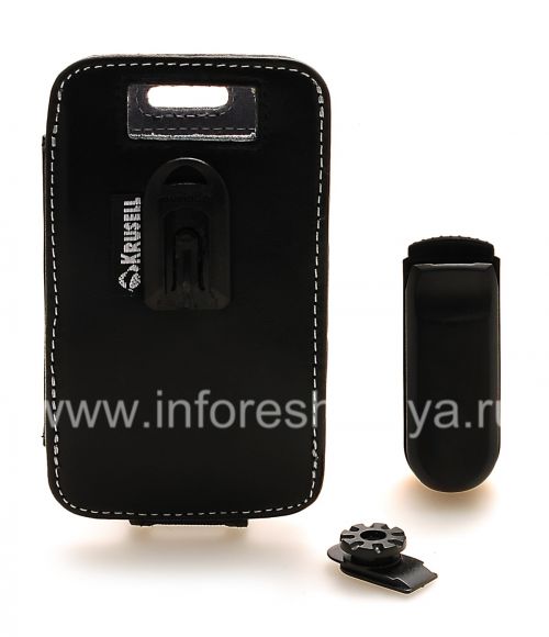 Photogallery for 签名皮套Krusell的敞篷车带扣皮套BlackBerry 9520 / 9550风暴2, 黑（黑） product