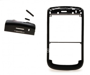 Pelek berwarna dengan bagian atas dan U-cover untuk BlackBerry 9630 Tour, hitam