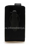 Photo 2 — Kulit Kasus dengan vertikal membuka tutup dan menghapus tali pemasangan pada BlackBerry 9630 / 9650 Tour, hitam
