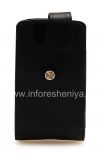 Photo 4 — Kulit Kasus dengan vertikal membuka tutup dan menghapus tali pemasangan pada BlackBerry 9630 / 9650 Tour, hitam
