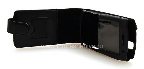 Photogallery for Étui en cuir avec verticalement ouvre le couvercle et supprime clip ceinture pour BlackBerry 9630/9650 Tour, noir product