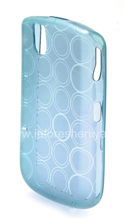 Photogallery for Etui en silicone &quot;Anneaux&quot; scellés avec un motif pour BlackBerry 9630/9650 Tour, bleu product