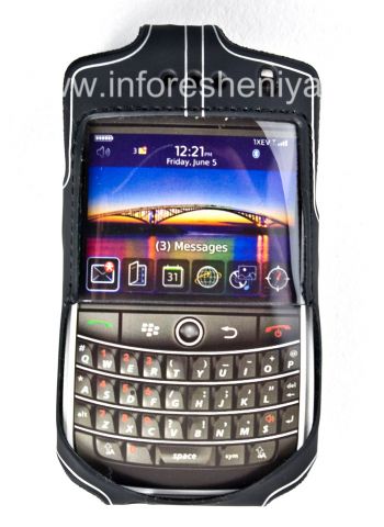 品牌硅胶套与皮带扣为BlackBerry 9630 / 9650 Tour剪辑无线Xcessories白金皮肤案例