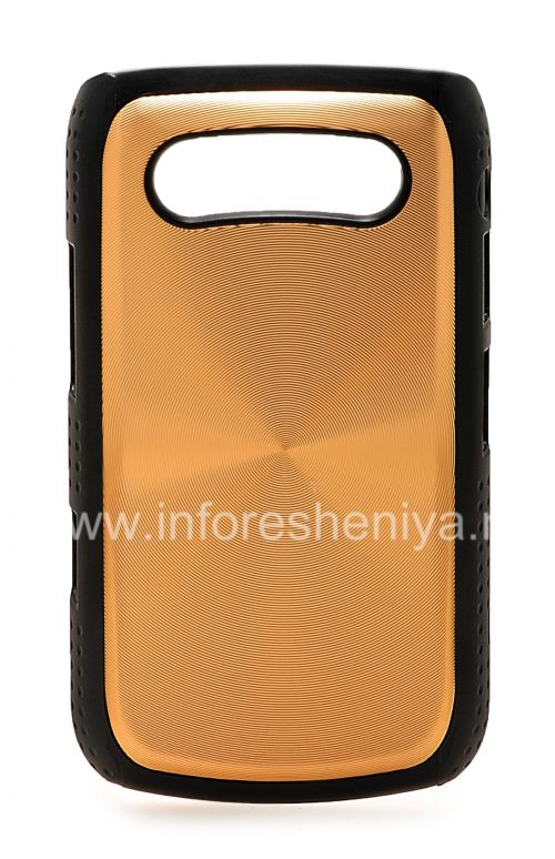 Photogallery for Kunststoffbeutel-Abdeckung mit Metalleinsatz &quot;CD&quot; für Blackberry 9700/9780 Bold, Gold product