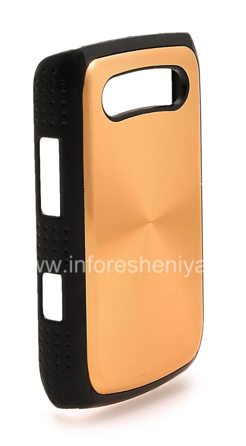 Photogallery for Kunststoffbeutel-Abdeckung mit Metalleinsatz &quot;CD&quot; für Blackberry 9700/9780 Bold, Gold product
