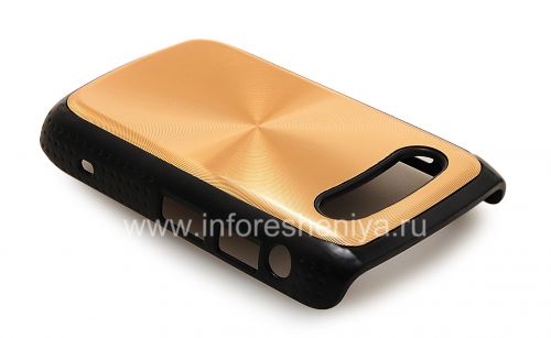 Photogallery for Kunststoffbeutel-Abdeckung mit Metalleinsatz &quot;CD&quot; für Blackberry 9700/9780 Bold, Gold product