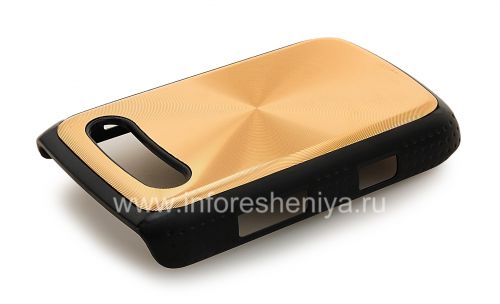 Photogallery for Kunststoffbeutel-Abdeckung mit Metalleinsatz &quot;CD&quot; für Blackberry 9700/9780 Bold, Gold product