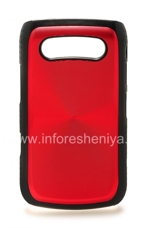 Photogallery for Kunststoffbeutel-Abdeckung mit Metalleinsatz &quot;CD&quot; für Blackberry 9700/9780 Bold, rot product