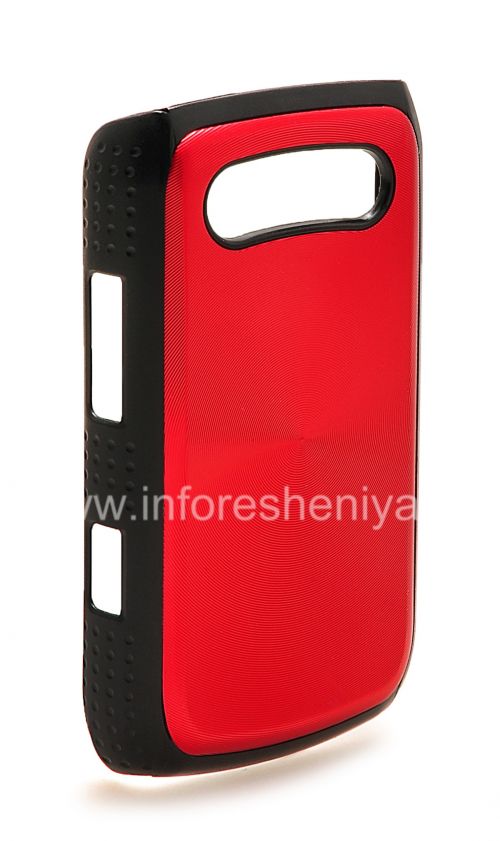 Photogallery for Kunststoffbeutel-Abdeckung mit Metalleinsatz &quot;CD&quot; für Blackberry 9700/9780 Bold, rot product