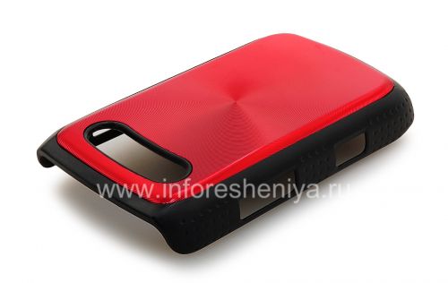 Photogallery for Kunststoffbeutel-Abdeckung mit Metalleinsatz &quot;CD&quot; für Blackberry 9700/9780 Bold, rot product