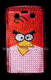Photo 1 — Plastic bag-cover with rhinestones for BlackBerry 9700/9780 Bold, A series of "Angry Birds"