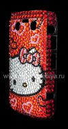 Photo 3 — Plastic bag-cover with rhinestones for BlackBerry 9700/9780 Bold, A series of "Hello Kitty" Red