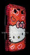 Photo 4 — Plastic bag-cover with rhinestones for BlackBerry 9700/9780 Bold, A series of "Hello Kitty" Red