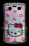 Photo 1 — Plastic bag-cover with rhinestones for BlackBerry 9700/9780 Bold, A series of "Hello Kitty" White