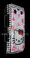 Photo 3 — Plastic bag-cover with rhinestones for BlackBerry 9700/9780 Bold, A series of "Hello Kitty" White