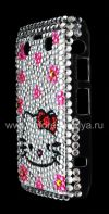 Photo 4 — Plastic bag-cover with rhinestones for BlackBerry 9700/9780 Bold, A series of "Hello Kitty" White