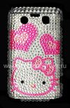 Photo 13 — Plastic bag-cover with rhinestones for BlackBerry 9700/9780 Bold, A series of "Hello Kitty" Pink