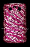 Photo 13 — Plastic bag-cover with rhinestones for BlackBerry 9700/9780 Bold, A series of "Zebra"