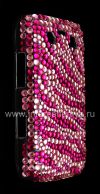 Photo 16 — Plastic bag-cover with rhinestones for BlackBerry 9700/9780 Bold, A series of "Zebra"