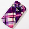 Photo 5 — Plastic bag-cover "Ornament" for BlackBerry 9700/9780 Bold, A series of "Scottish print" Purple / Pink