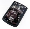 Photo 3 — Exclusive Couverture arrière pour BlackBerry 9700/9780 Bold, Série "motifs de fleurs", Noir / Blanc Effervescent