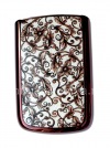 Photo 4 — Exclusive Back Cover for BlackBerry 9700/9780 Bold, Series "Flower patterns", Brown / White Sparkling