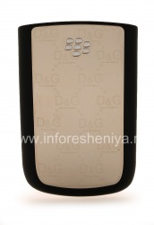 Exclusivo cubierta posterior para BlackBerry 9700/9780 Bold, Metal / plástico, plata D & G