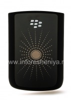 Exclusive Couverture arrière pour BlackBerry 9700/9780 Bold, Métal / plastique, noir «Sun»