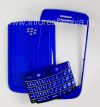 Photo 1 — Case de couleur pour BlackBerry 9700/9780 Bold, Couverture en papier glacé bleu, "cuir"
