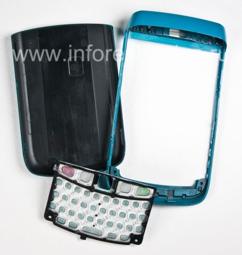 Photogallery for BlackBerry 9700 / 9780 Bold জন্য রঙিন মন্ত্রিসভা, ফিরোজা চকচকে, ক্যাপ &quot;স্কিন&quot; product