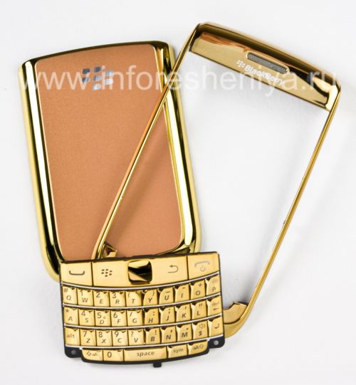 Photogallery for ブラックベリー9700/9780 Boldのための排他的なカラーケース, ゴールド/砂光沢のある、金属カバー product