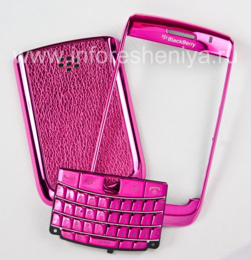 Photogallery for ブラックベリー9700/9780 Boldのための排他的なカラーケース, ピンクの光沢のあるカバー「スキン」 product