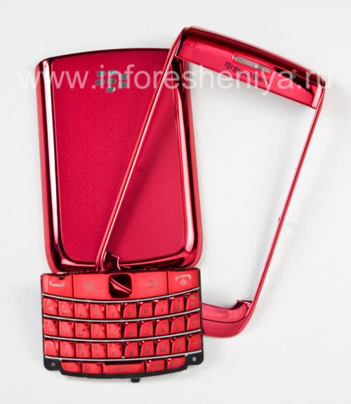 Photogallery for ブラックベリー9700/9780 Boldのための排他的なカラーケース, レッド光沢のある、金属カバー product