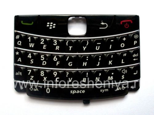 Photogallery for Le clavier anglais original pour BlackBerry 9700/9780 Bold, Noir avec des rayures de lumière product