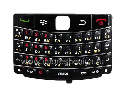 Photogallery for Russian ikhibhodi BlackBerry 9700 / 9780 Bold (ikhophi), Black ngemivimbo blonde nge red izibalo product
