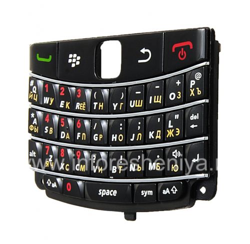 Photogallery for Russian ikhibhodi BlackBerry 9700 / 9780 Bold (ikhophi), Black ngemivimbo blonde nge red izibalo product