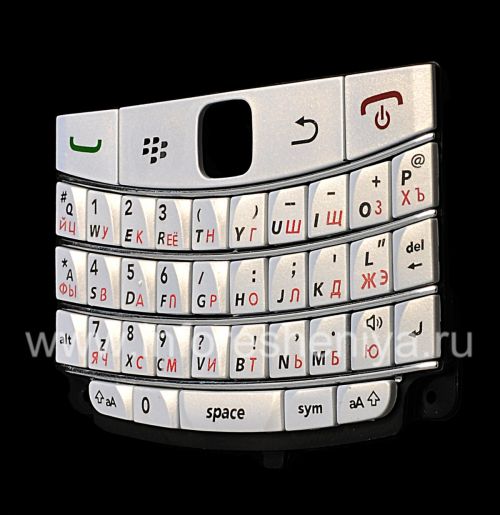 Photogallery for Russian ikhibhodi BlackBerry 9700 / 9780 Bold (ikhophi), White Mother of Pearl (Pearl White) ngamagama abomvu product