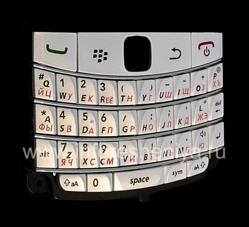 Photogallery for Russian ikhibhodi BlackBerry 9700 / 9780 Bold (ikhophi), White Mother of Pearl (Pearl White) ngamagama abomvu product
