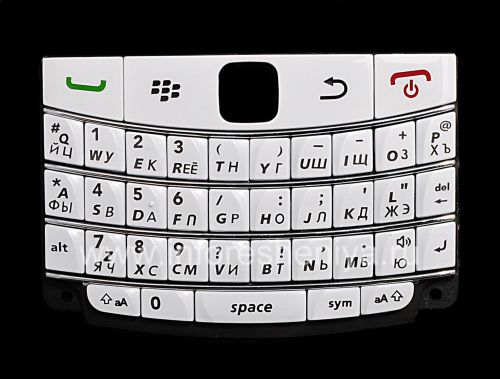 Photogallery for Russian ikhibhodi BlackBerry 9700 / 9780 Bold (ikhophi), White ngamagama esobala product