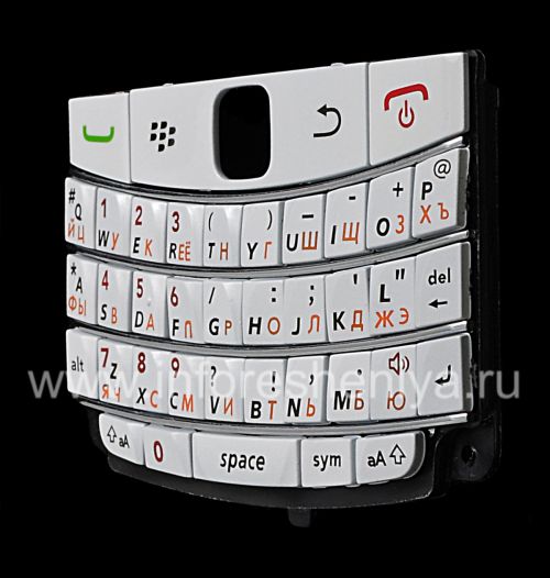 Photogallery for Russian ikhibhodi BlackBerry 9700 / 9780 Bold (ikhophi), White izincwadi yellow product