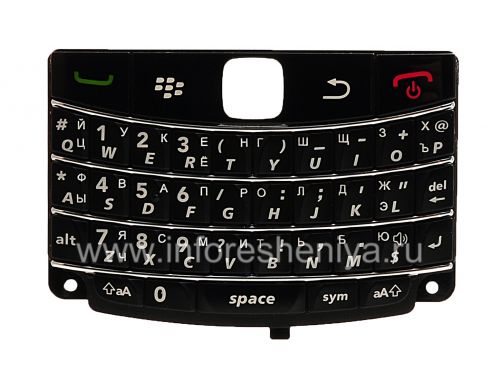 Photogallery for रूसी कीबोर्ड ब्लैकबेरी 9700/9780 Bold (उत्कीर्णन), प्रकाश धारियों के साथ काले product