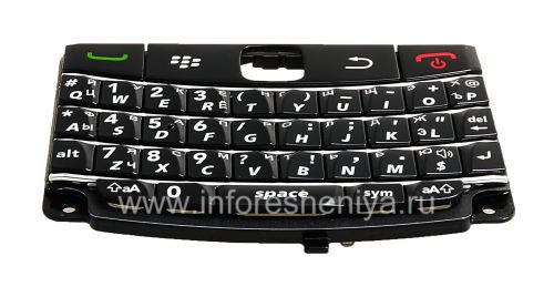 Photogallery for रूसी कीबोर्ड ब्लैकबेरी 9700/9780 Bold (उत्कीर्णन), प्रकाश धारियों के साथ काले product