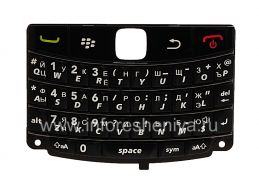 Russian keyboard BlackBerry 9700/9780 Bold (engraving), Black with dark stripes