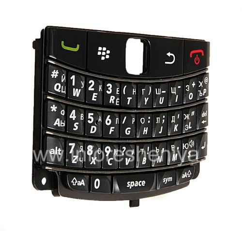 Photogallery for रूसी कीबोर्ड ब्लैकबेरी 9700/9780 Bold (उत्कीर्णन), अंधेरे धारियों के साथ काले product