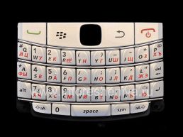 Blanc clavier russe BlackBerry 9700/9780 Bold, White (blanc perle)